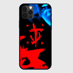 Чехол для iPhone 12 Pro Max Doom logo битва огней, цвет: 3D-черный