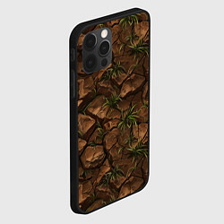 Чехол для iPhone 12 Pro Max Текстура элементаля земли, цвет: 3D-черный — фото 2