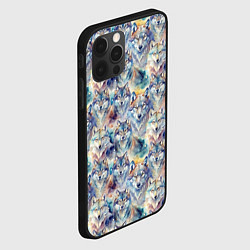 Чехол для iPhone 12 Pro Max Волки паттерн, цвет: 3D-черный — фото 2