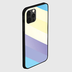 Чехол для iPhone 12 Pro Max Паттерн цветные волны - color waves, цвет: 3D-черный — фото 2