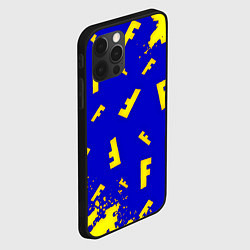 Чехол для iPhone 12 Pro Max Fortnite краски неон, цвет: 3D-черный — фото 2