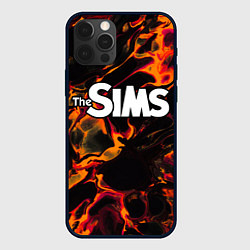 Чехол для iPhone 12 Pro Max The Sims red lava, цвет: 3D-черный