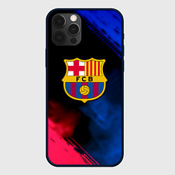 Чехол для iPhone 12 Pro Max Barcelona fc club gradient smoke, цвет: 3D-черный