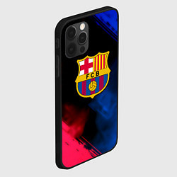 Чехол для iPhone 12 Pro Max Barcelona fc club gradient smoke, цвет: 3D-черный — фото 2