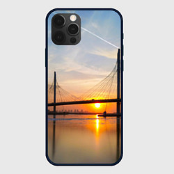 Чехол iPhone 12 Pro Max Вантовый мост в Санкт-Петербурге