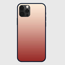 Чехол для iPhone 12 Pro Max Градиент бежевый в красный, цвет: 3D-черный