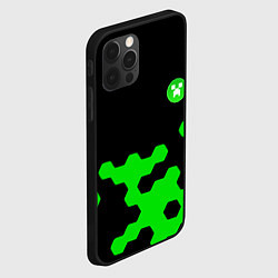 Чехол для iPhone 12 Pro Max Minecraft game creeper, цвет: 3D-черный — фото 2