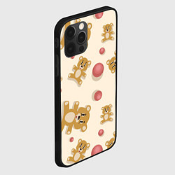 Чехол для iPhone 12 Pro Max Узор с мишками и мячиками, цвет: 3D-черный — фото 2