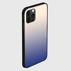 Чехол для iPhone 12 Pro Max Градиент бежевый в синий, цвет: 3D-черный — фото 2