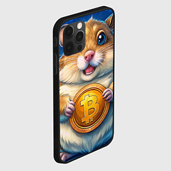 Чехол для iPhone 12 Pro Max Хомячок с криптой, цвет: 3D-черный — фото 2