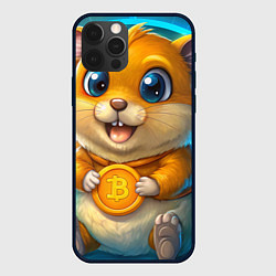 Чехол для iPhone 12 Pro Max Хомячок с криптой, цвет: 3D-черный