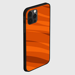 Чехол для iPhone 12 Pro Max Тёмный оранжевый полосами, цвет: 3D-черный — фото 2