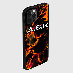 Чехол для iPhone 12 Pro Max AEK Athens red lava, цвет: 3D-черный — фото 2