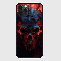 Чехол для iPhone 12 Pro Max Demon skull with horns, цвет: 3D-черный