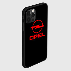 Чехол для iPhone 12 Pro Max Opel red logo auto, цвет: 3D-черный — фото 2