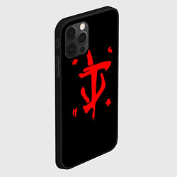 Чехол для iPhone 12 Pro Max Doom logo red, цвет: 3D-черный — фото 2