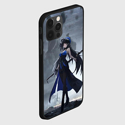 Чехол для iPhone 12 Pro Max Грозовые волны - Янъян, цвет: 3D-черный — фото 2
