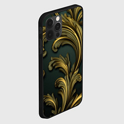 Чехол для iPhone 12 Pro Max Золотые старые темные узоры, цвет: 3D-черный — фото 2