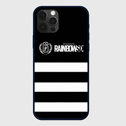 Чехол для iPhone 12 Pro Max Rainbow six geometry line, цвет: 3D-черный