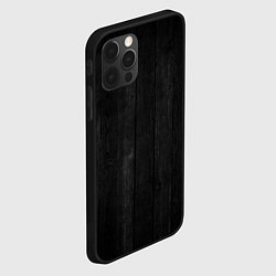 Чехол для iPhone 12 Pro Max Текстура темного паркета, цвет: 3D-черный — фото 2