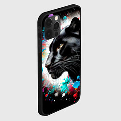 Чехол для iPhone 12 Pro Max Арт пантера - нейросеть, цвет: 3D-черный — фото 2