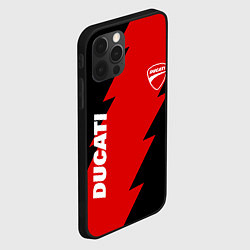 Чехол для iPhone 12 Pro Max Ducati - logo, цвет: 3D-черный — фото 2