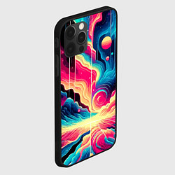 Чехол для iPhone 12 Pro Max Neon space fantasy - ai art, цвет: 3D-черный — фото 2