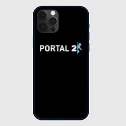 Чехол для iPhone 12 Pro Max Portal 2 logo, цвет: 3D-черный