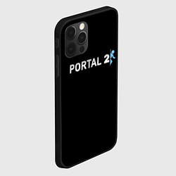 Чехол для iPhone 12 Pro Max Portal 2 logo, цвет: 3D-черный — фото 2