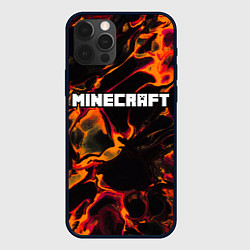 Чехол для iPhone 12 Pro Max Minecraft red lava, цвет: 3D-черный