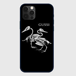 Чехол для iPhone 12 Pro Max Gussi - two skeletons of a goose, цвет: 3D-черный