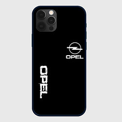 Чехол для iPhone 12 Pro Max Opel white logo, цвет: 3D-черный