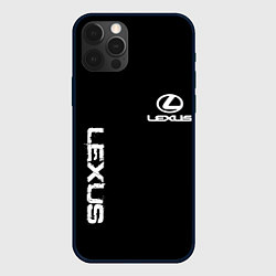 Чехол для iPhone 12 Pro Max Lexus white logo auto, цвет: 3D-черный