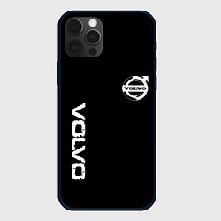 Чехол для iPhone 12 Pro Max Volvo white logo auto, цвет: 3D-черный