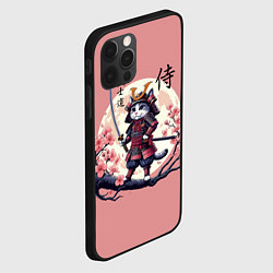 Чехол для iPhone 12 Pro Max Kitten samurai - bushido ai art, цвет: 3D-черный — фото 2