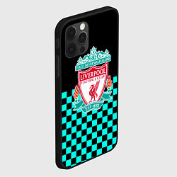 Чехол для iPhone 12 Pro Max Liverpool fc sport клетка, цвет: 3D-черный — фото 2