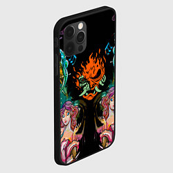 Чехол для iPhone 12 Pro Max Cyberpunk tatoo game steel japan, цвет: 3D-черный — фото 2