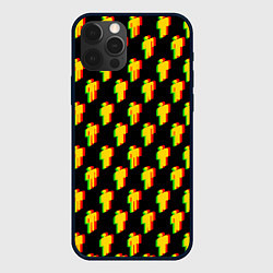 Чехол для iPhone 12 Pro Max Billie Eilish glitch pattern, цвет: 3D-черный