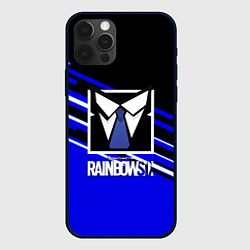 Чехол для iPhone 12 Pro Max Rainbow six geometry steel, цвет: 3D-черный