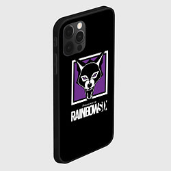 Чехол для iPhone 12 Pro Max Rainbow six logo ubisoft, цвет: 3D-черный — фото 2