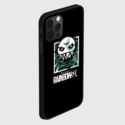 Чехол для iPhone 12 Pro Max Rainbow six шутер гейм лого, цвет: 3D-черный — фото 2