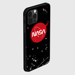 Чехол для iPhone 12 Pro Max NASA glitch splash, цвет: 3D-черный — фото 2