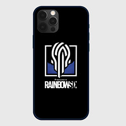 Чехол для iPhone 12 Pro Max Rainbow six siege logo, цвет: 3D-черный
