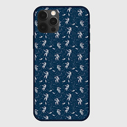 Чехол для iPhone 12 Pro Max Космонавты в открытом космосе, цвет: 3D-черный
