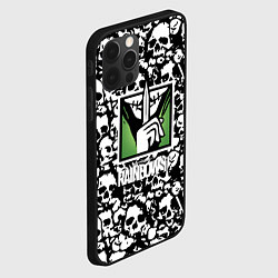 Чехол для iPhone 12 Pro Max Rainbow six pattern skull, цвет: 3D-черный — фото 2