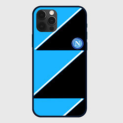 Чехол для iPhone 12 Pro Max Napoli fc geometry blue, цвет: 3D-черный