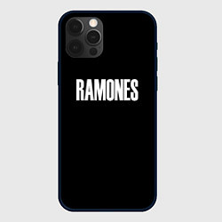 Чехол для iPhone 12 Pro Max Ramones white logo, цвет: 3D-черный