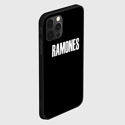 Чехол для iPhone 12 Pro Max Ramones white logo, цвет: 3D-черный — фото 2