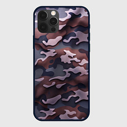 Чехол для iPhone 12 Pro Max Камуфляж-грязь, цвет: 3D-черный