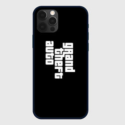 Чехол для iPhone 12 Pro Max Grand theft auto logo, цвет: 3D-черный